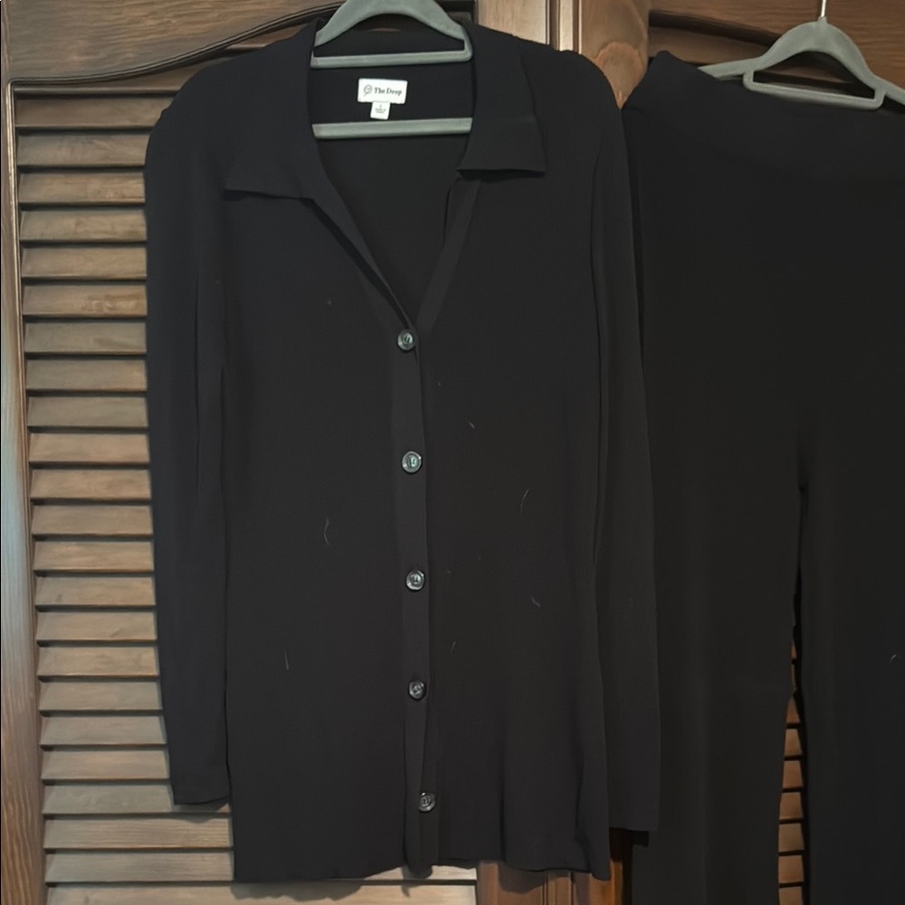 The Drop Black Ribbed Set - Picture 4 of 6